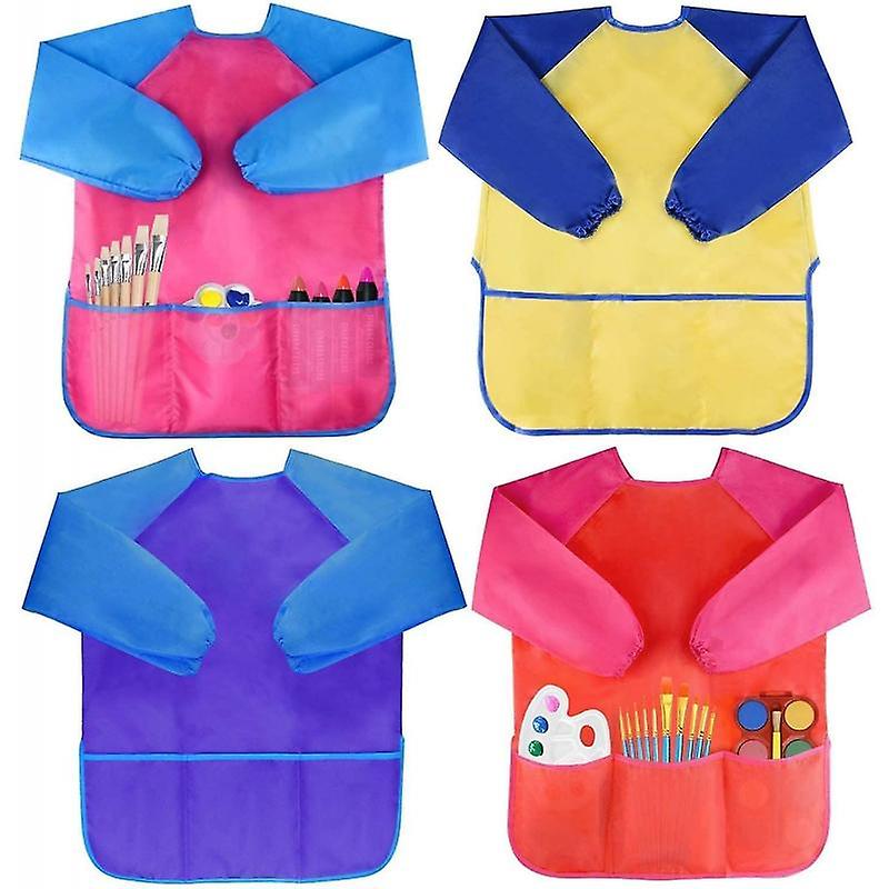 4-piece Children's Drawing Apron With Velcro