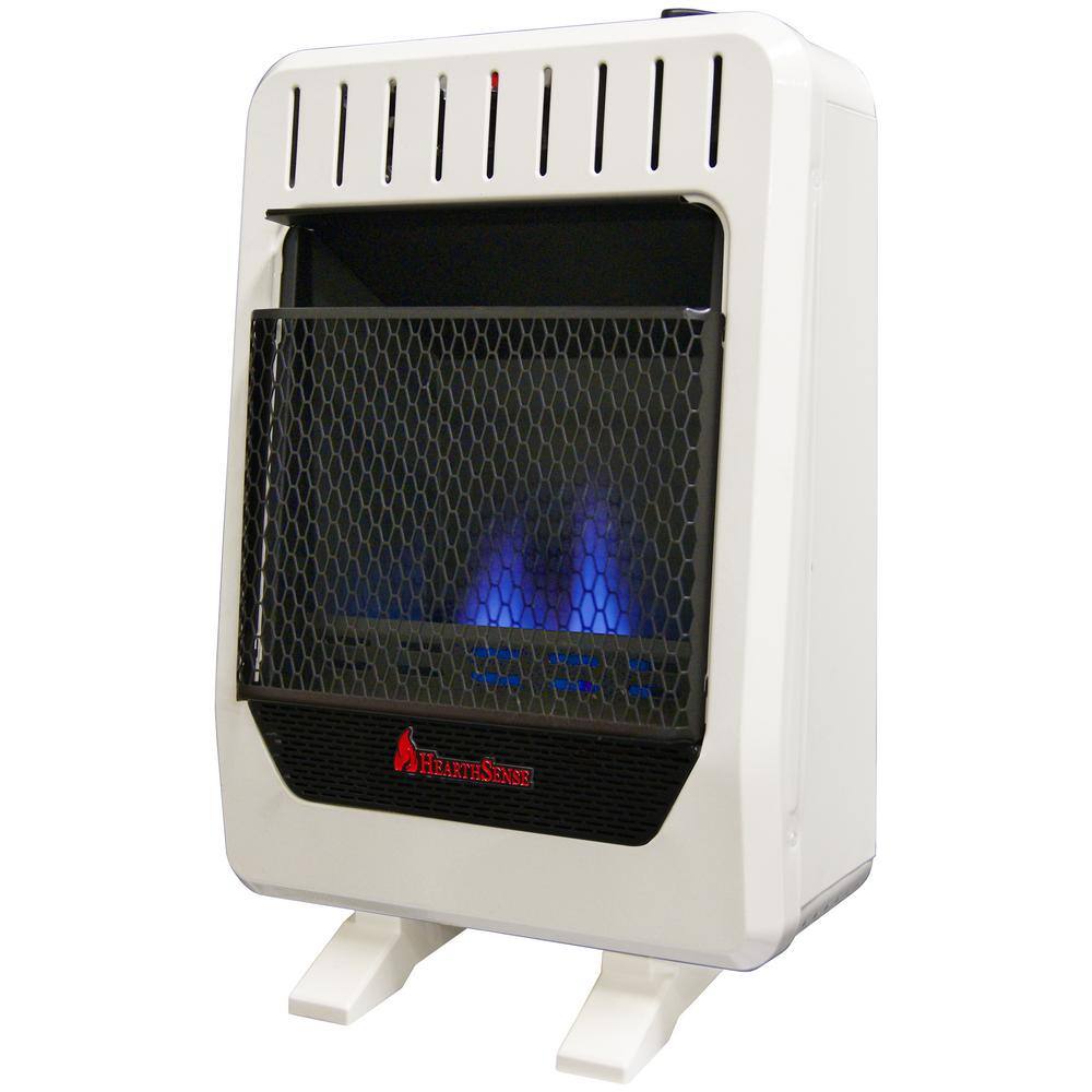 HearthSense 10000 BTU Ventless Dual Fuel Blue Flame Heater With Base Manual Control 140323