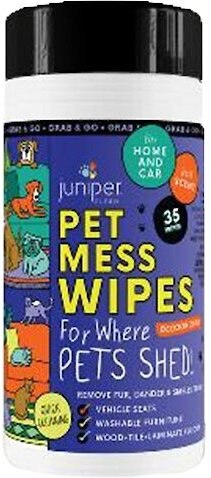 Juniper Clean Pet Mess Wipes-3 pack， 35 Count