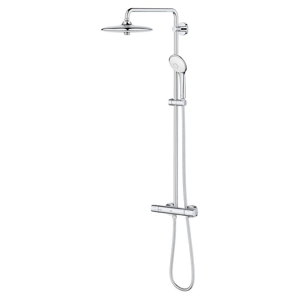 GROHE Euphoria 260 CoolTouch 3-Spray Thermostatic Shower System in StarLight Chrome 26128002