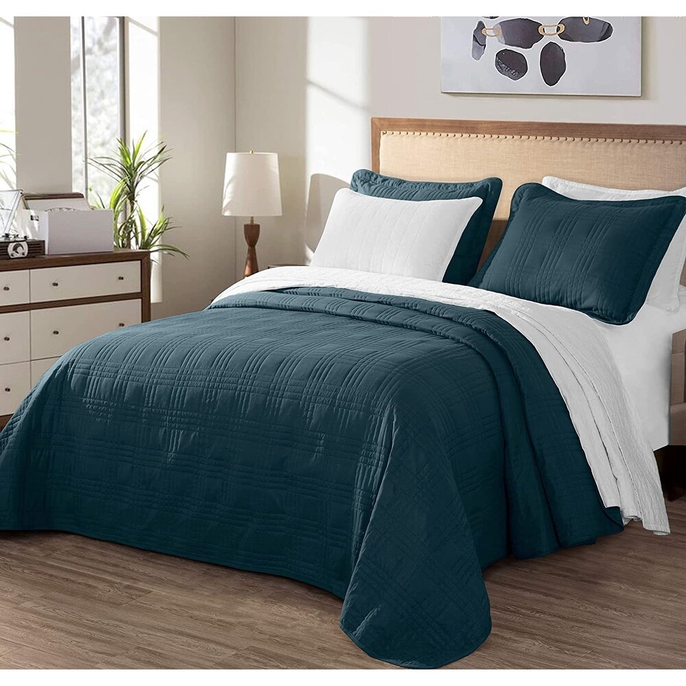 3 Piece Bedspread Coverlet Set