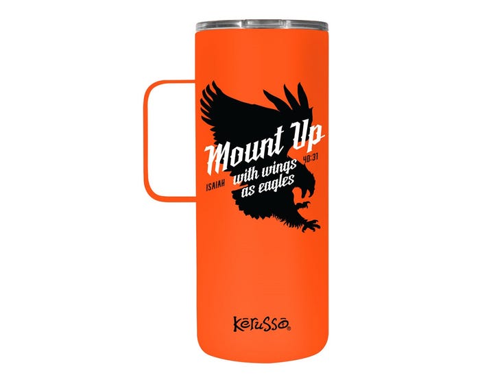 Kerusso® Dual Wall / Stainless Steel Mug - Mount Up， 22 oz. - MUGS268