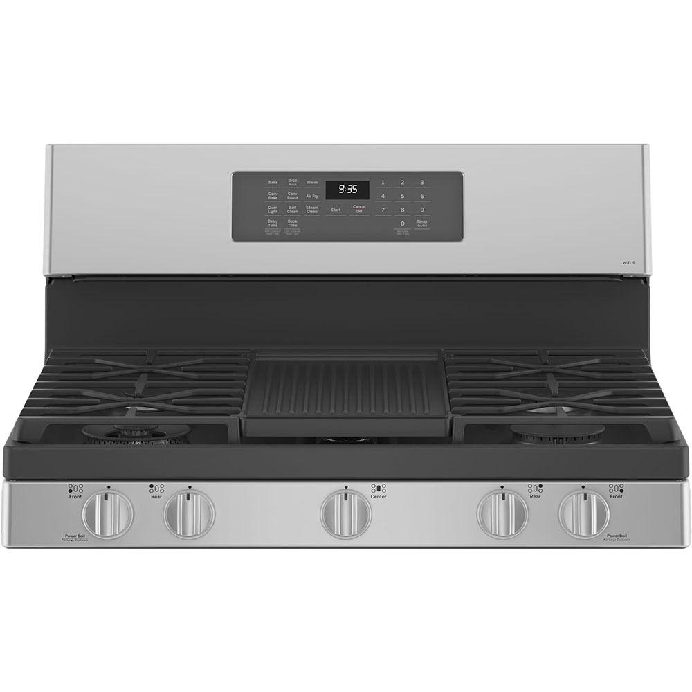 GE Profile 30-inch Freestanding Gas Range with True European Convection Technology PCGB935YPFS