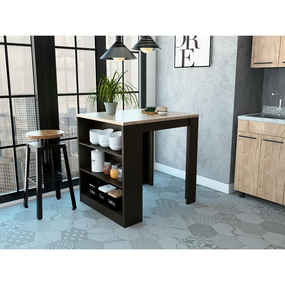 3 Shelf Kitchen Island with Storage Legs