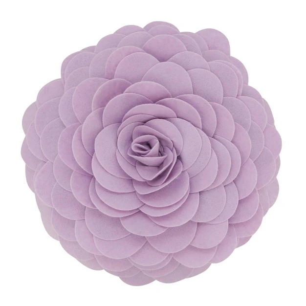 Flower Design Round Throw Pillow