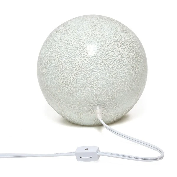 Simple Designs 1 Light Mosaic Stone Ball Table Lamp