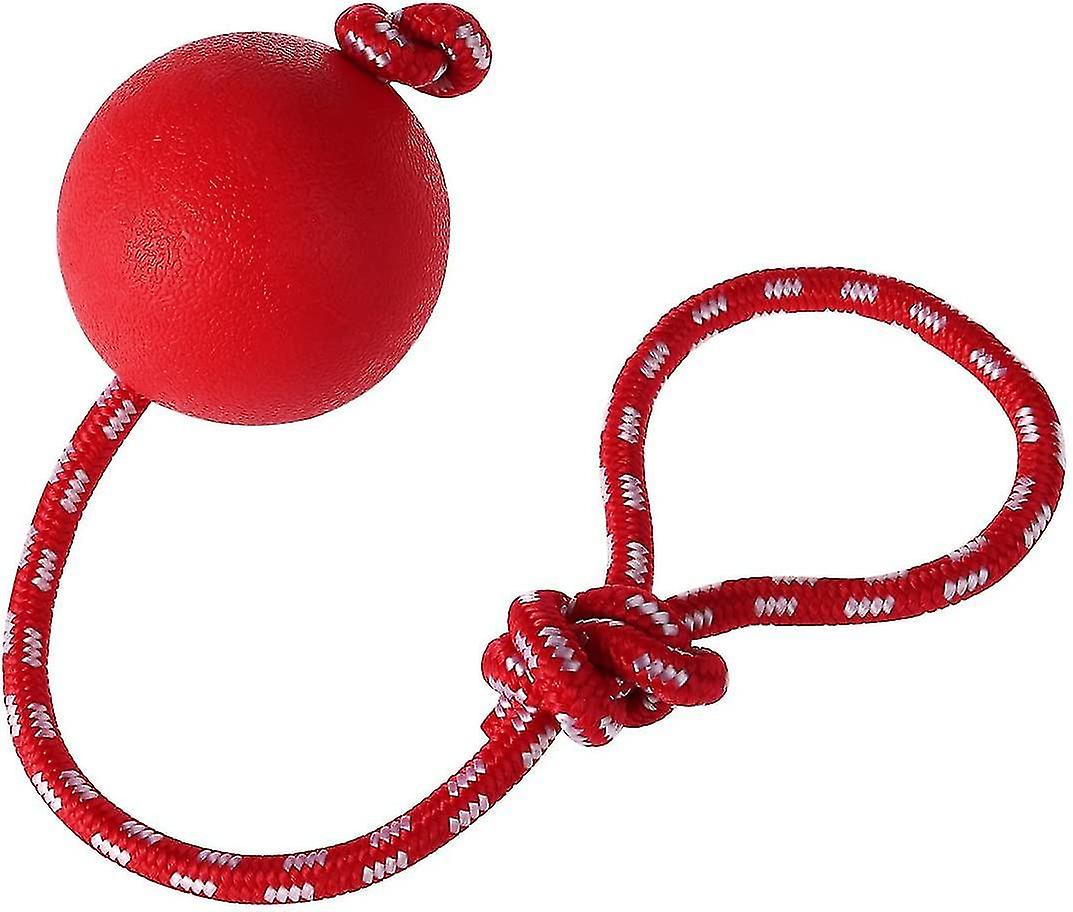 Rope Ball Dog Toy， 3 Pieces Cat Chew Toys， Rubber Ball Rope Dog Toys