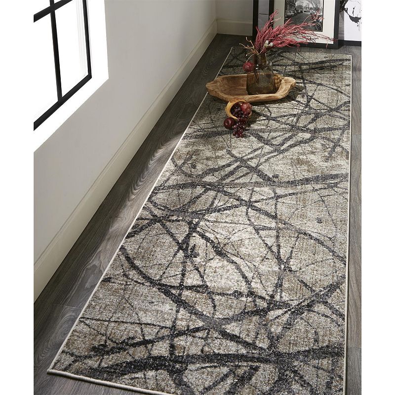 Weave and Wander Kiba Beige Abstract Area Rug