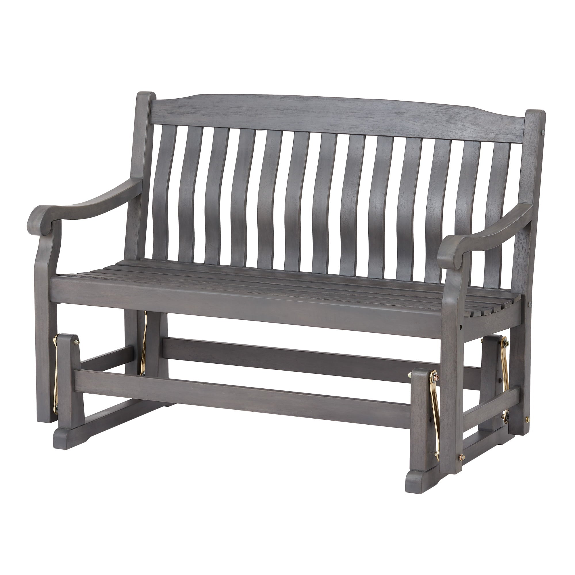 Better Homes & Gardens Delahey Wood Outdoor Glider Bench - Gray