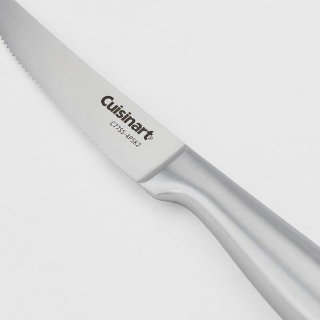 Cuisinart 4pc Stainless Steel Hollow Handle Steak Knife Set Silver