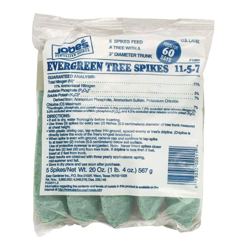 Jobe's 1.2 lbs. Evergreen Bulk Tree Fertilizer Spikes (5-Pack) 02011