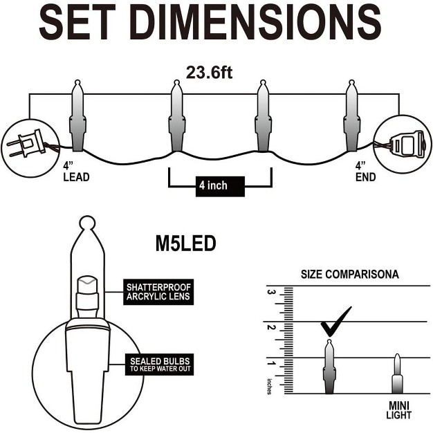 Joiedomi 70 Led Christmas Lights