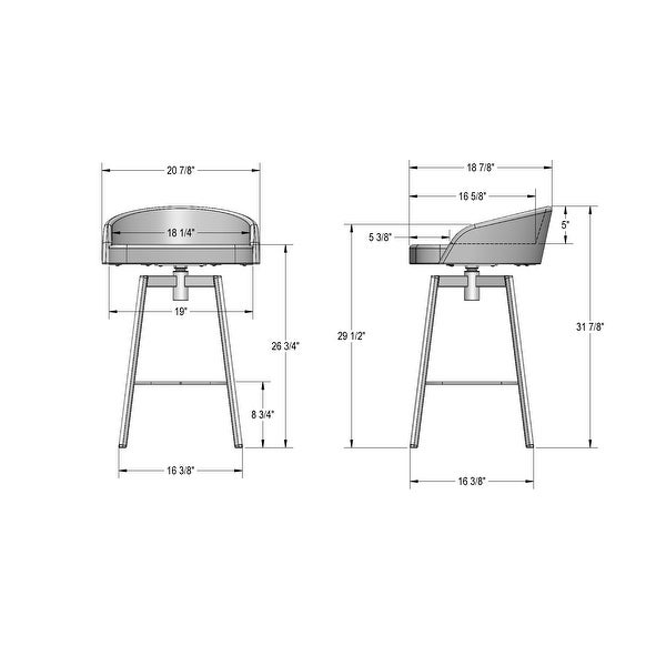 Amisco Cruz Swivel Counter and Bar Stool