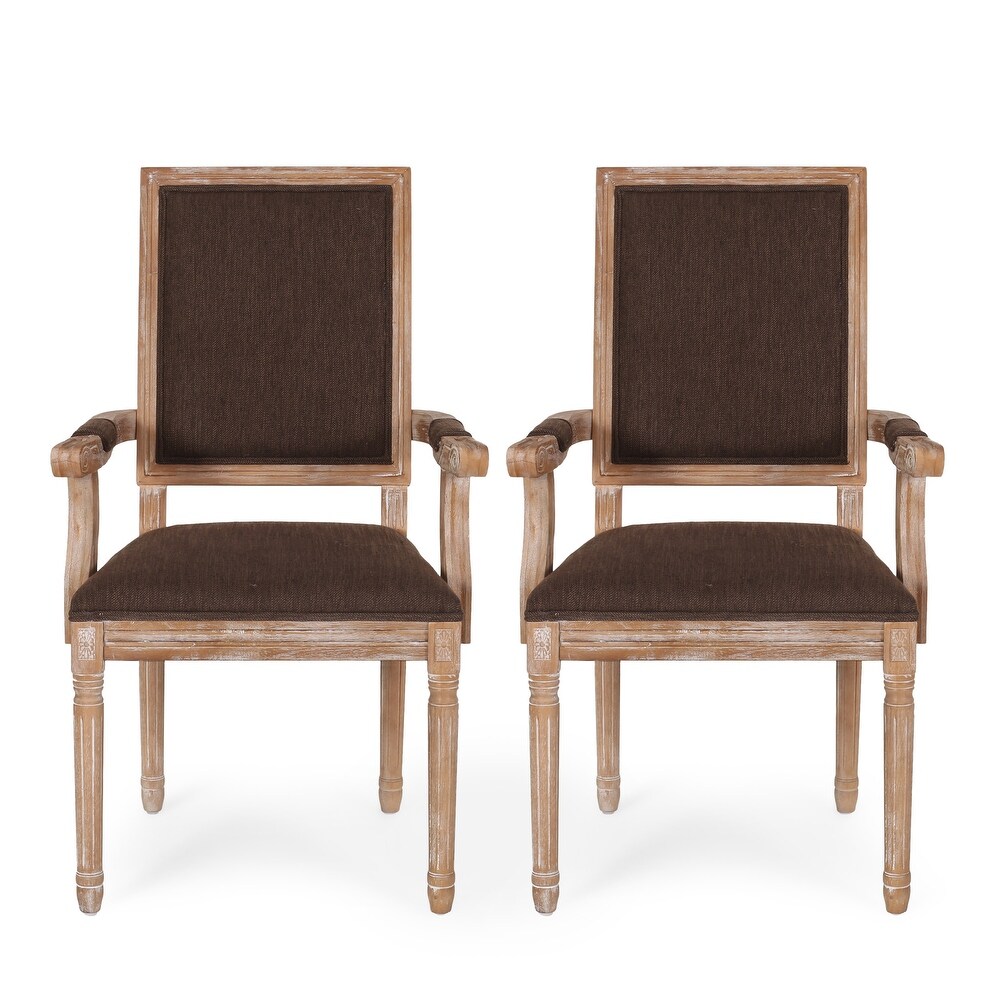 Maria French Country Upholstered Dining Chairs by Christopher Knight Home   23.75\