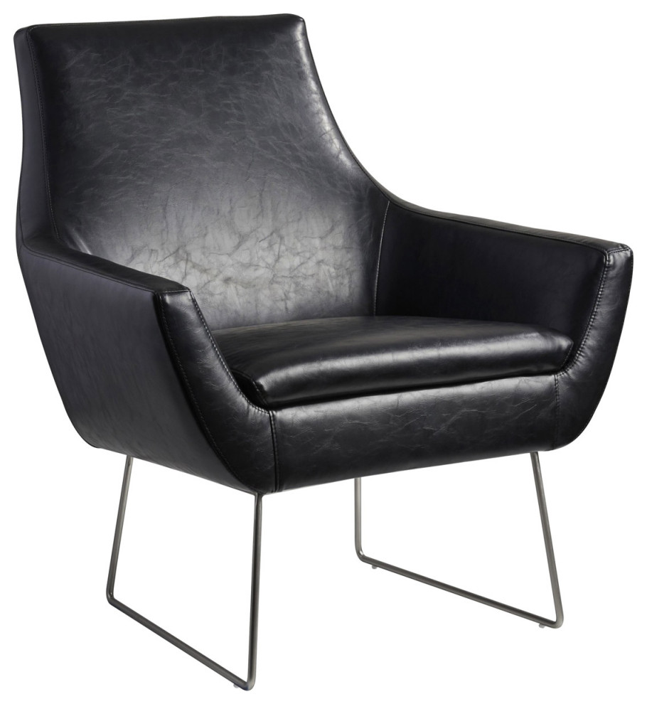 Kendrick Accent Chair  Black   Contemporary   Armchairs And Accent Chairs   by Homesquare  Houzz