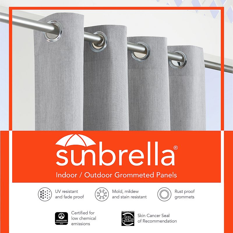 Sunbrella Cabana Indoor/Outdoor Classic Grommet Window Curtain