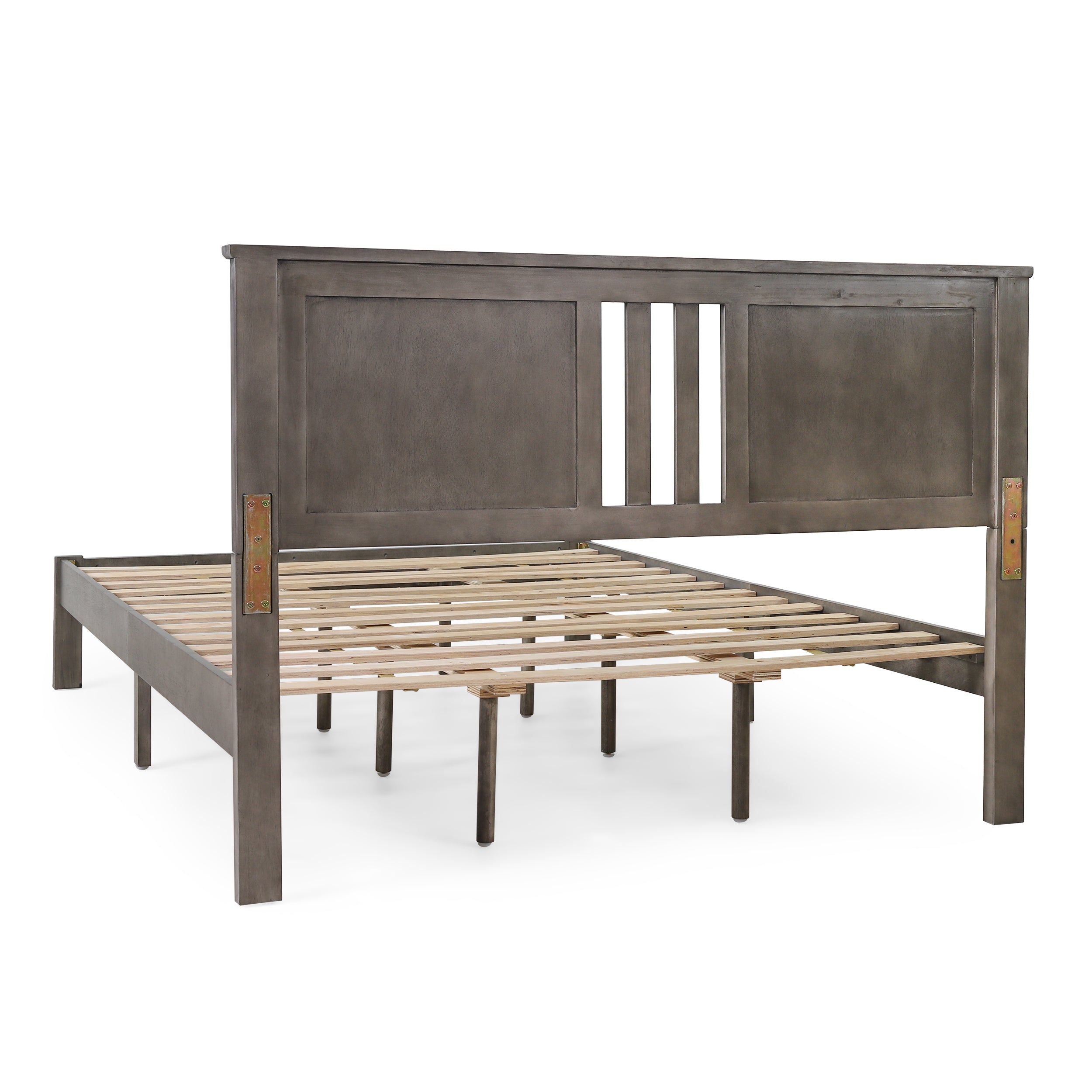 Kashtyn Modern Farmhouse Acacia Wood Queen Bed Platform