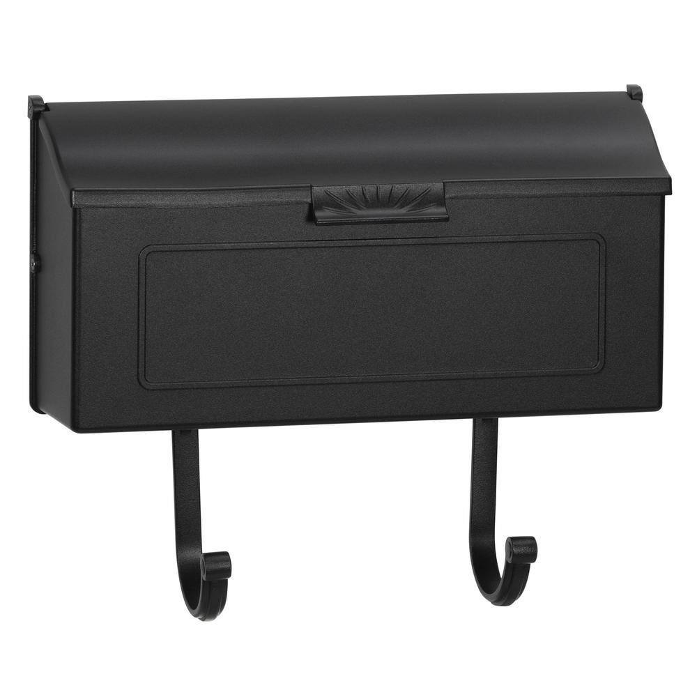 Black Classic Cast Aluminum Wall Mount Mailbox AL361N
