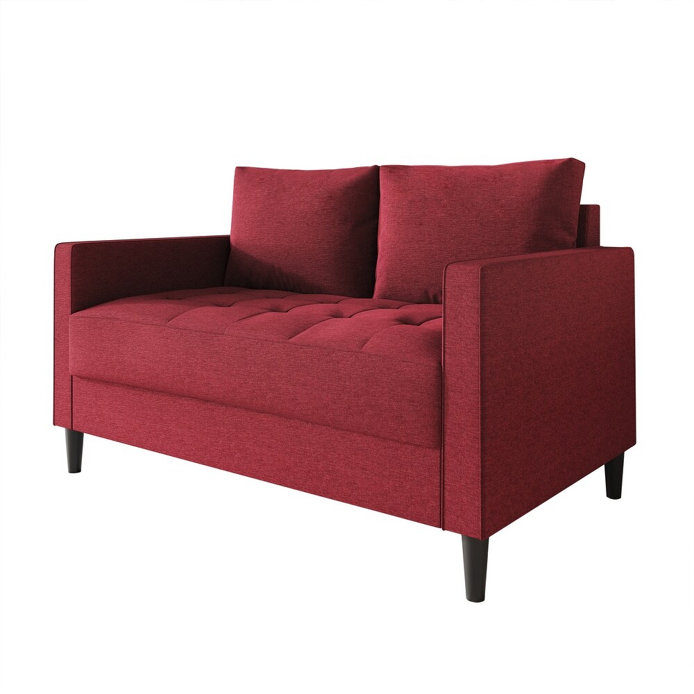 CraftPorch Contemporary Minimalist Linen Upholstered Loveseat