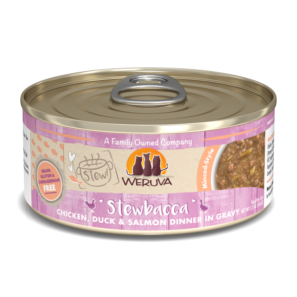 Weruva Stewbacca Chicken， Duck and Salmon in Gravy Canned Cat Food