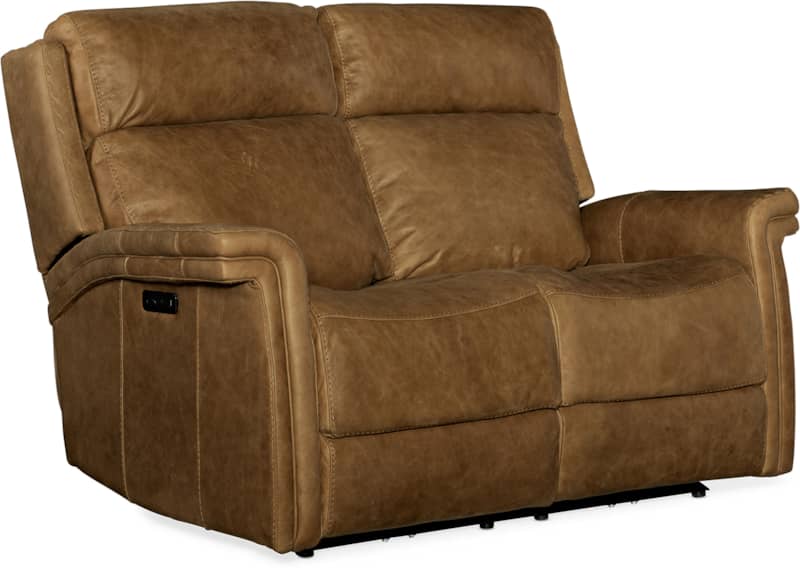 Hooker Furniture Living Room Poise Power Recliner Loveseat With Power Headrest