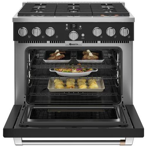 Caf¨¦ 36-inch Freestanding Dual-Fuel Range with 6 Burners C2Y366P3TD1