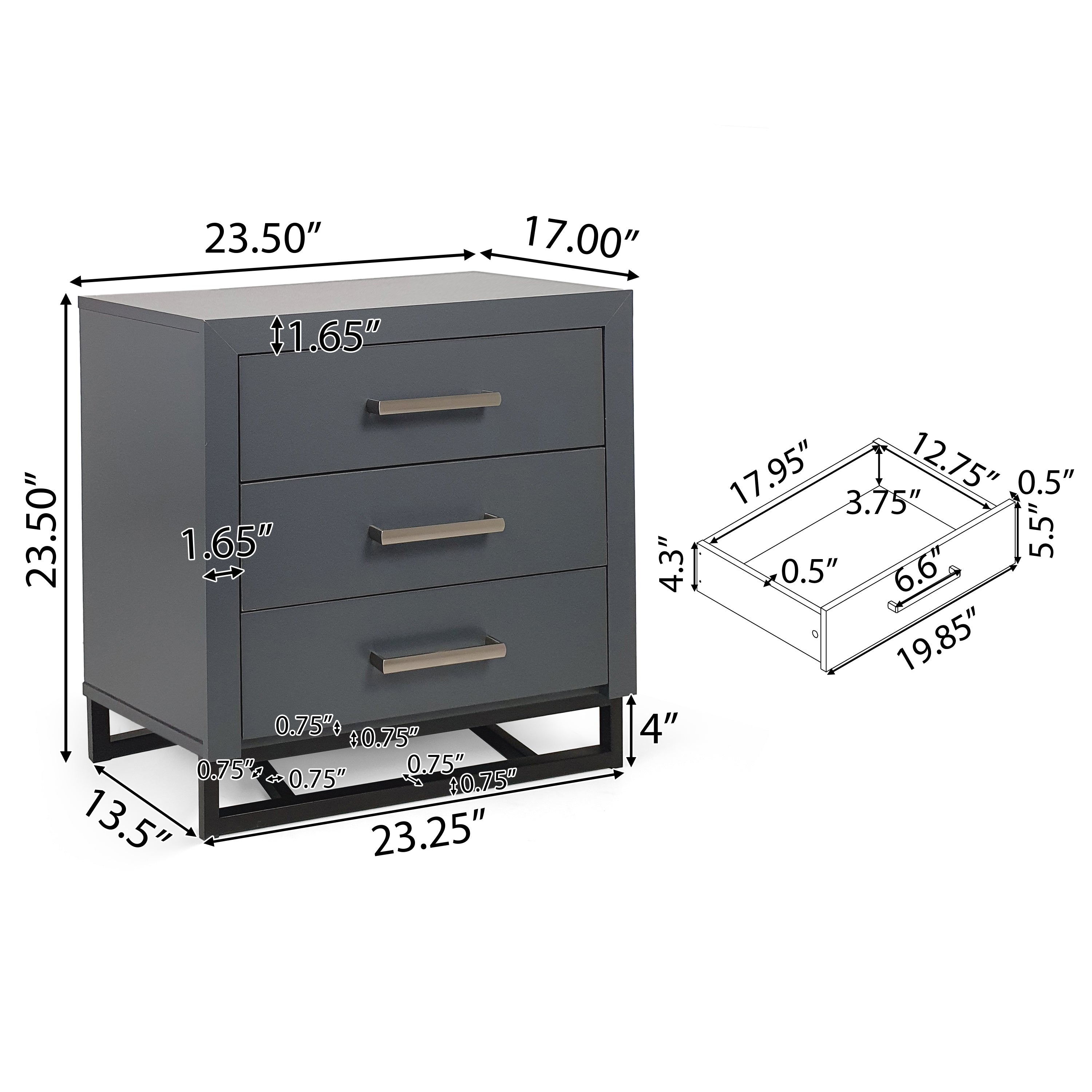 Borah Contemporary Faux Wood 4 Piece Bedroom Set