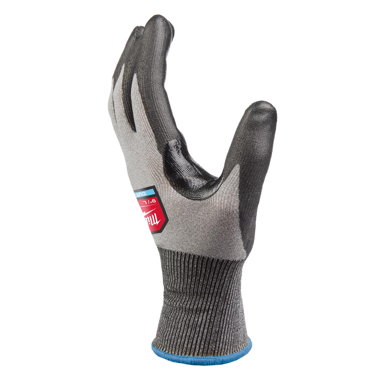 MW Unisex Indoor/Outdoor Dipped Gloves Black/Gray L 1 ct