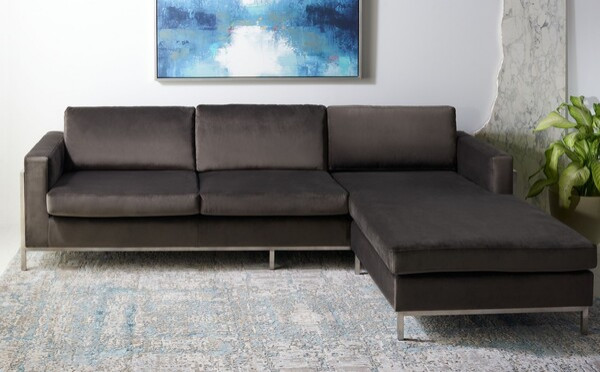 Safavieh Couture Camila Poly Blend Sectional   Contemporary   Sectional Sofas   by Safavieh  Houzz