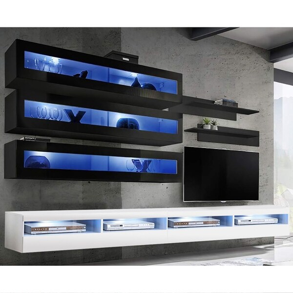 Fly J2 35TV Wall Mounted Floating Modern Entertainment Center