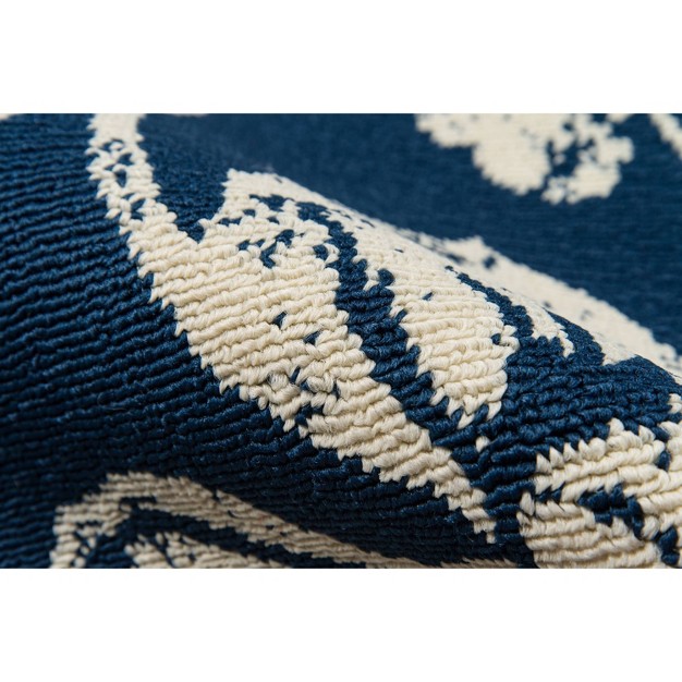 Baja Poet Accent Rug Navy Momeni