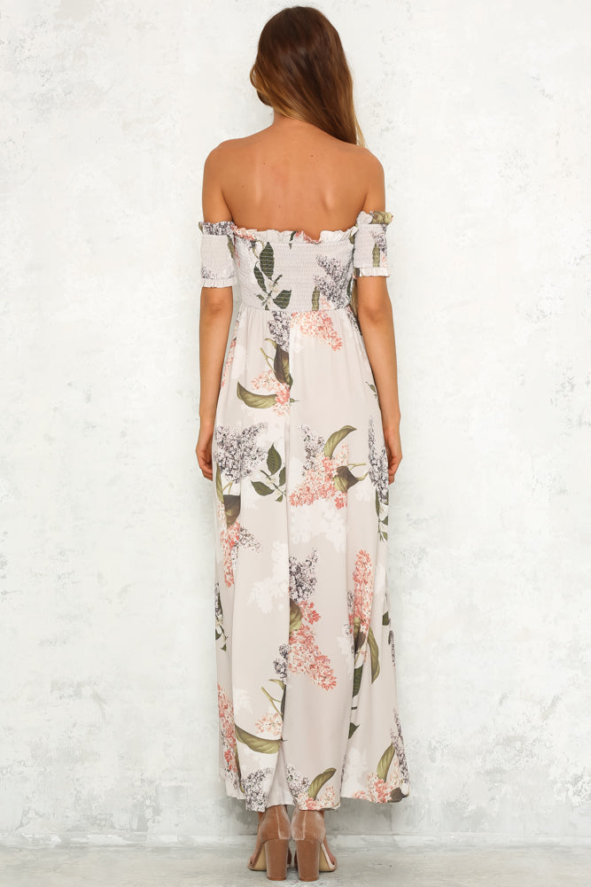 Kissed By A Rose Maxi Dress Beige