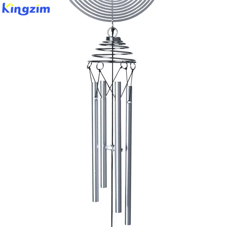 New vision hanging spinners spiral 3d wind chime mobile laser cutting style stainless steel metal wind spinners garden ornament