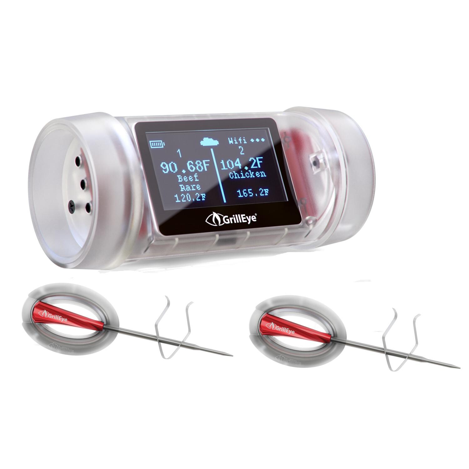 GrillEye Max Wireless Grilling and Smoker Smart Thermometer W/ 2 Probes