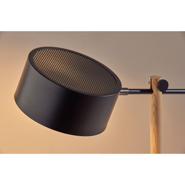 Natural Wood Dylan Desk Lamp Black Adesso