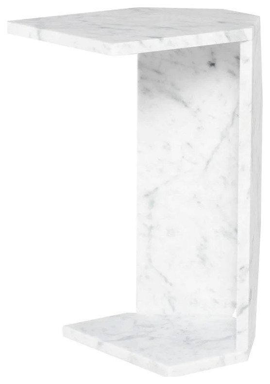 Soleil White Marble Side Table   Contemporary   Side Tables And End Tables   by V.S.D Furniture  Houzz