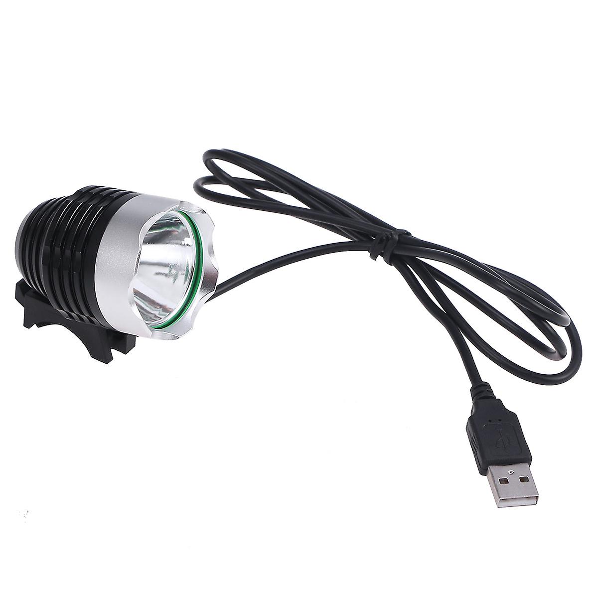 Usb Bike Head Light Headlamp Xml T6 Led Waterproof Front Light Night Cycling Safety Flashing Light For Mtb Road Bike Accessories (white Shell/ White L