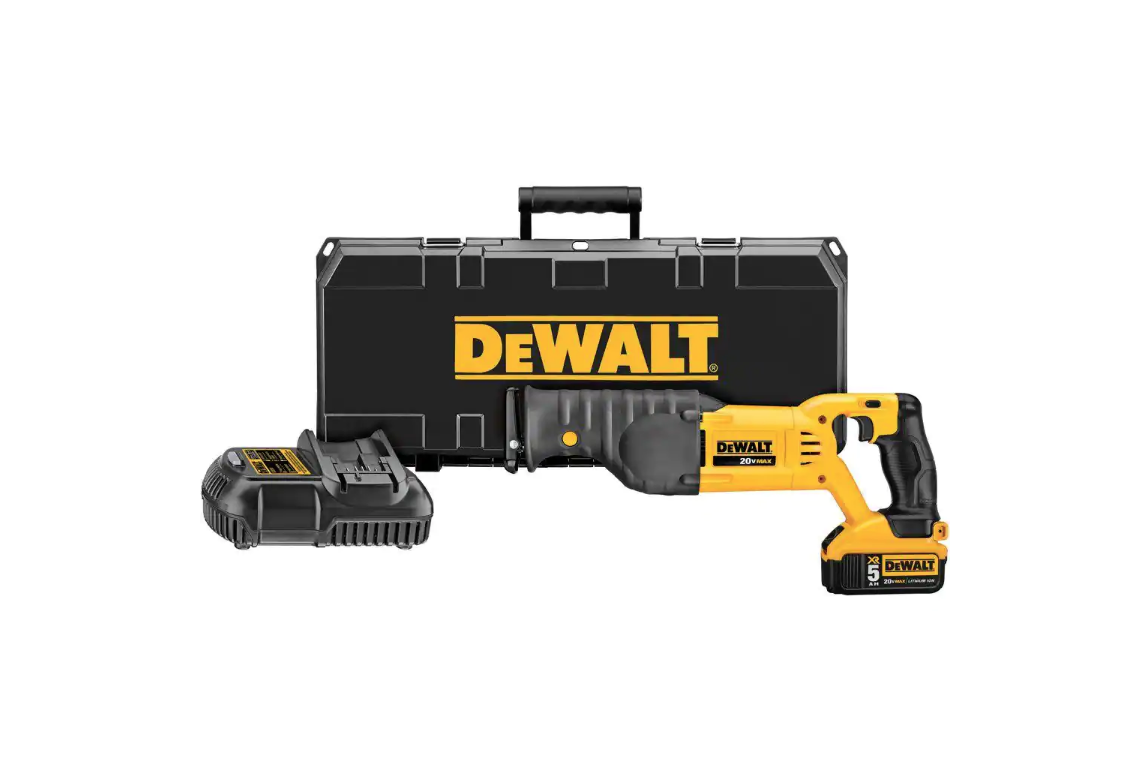 DEWALT DCS380P1 20-Volt MAX Cordless Reciprocating Saw with (1) 20-Volt Battery 5.0Ah and Charger