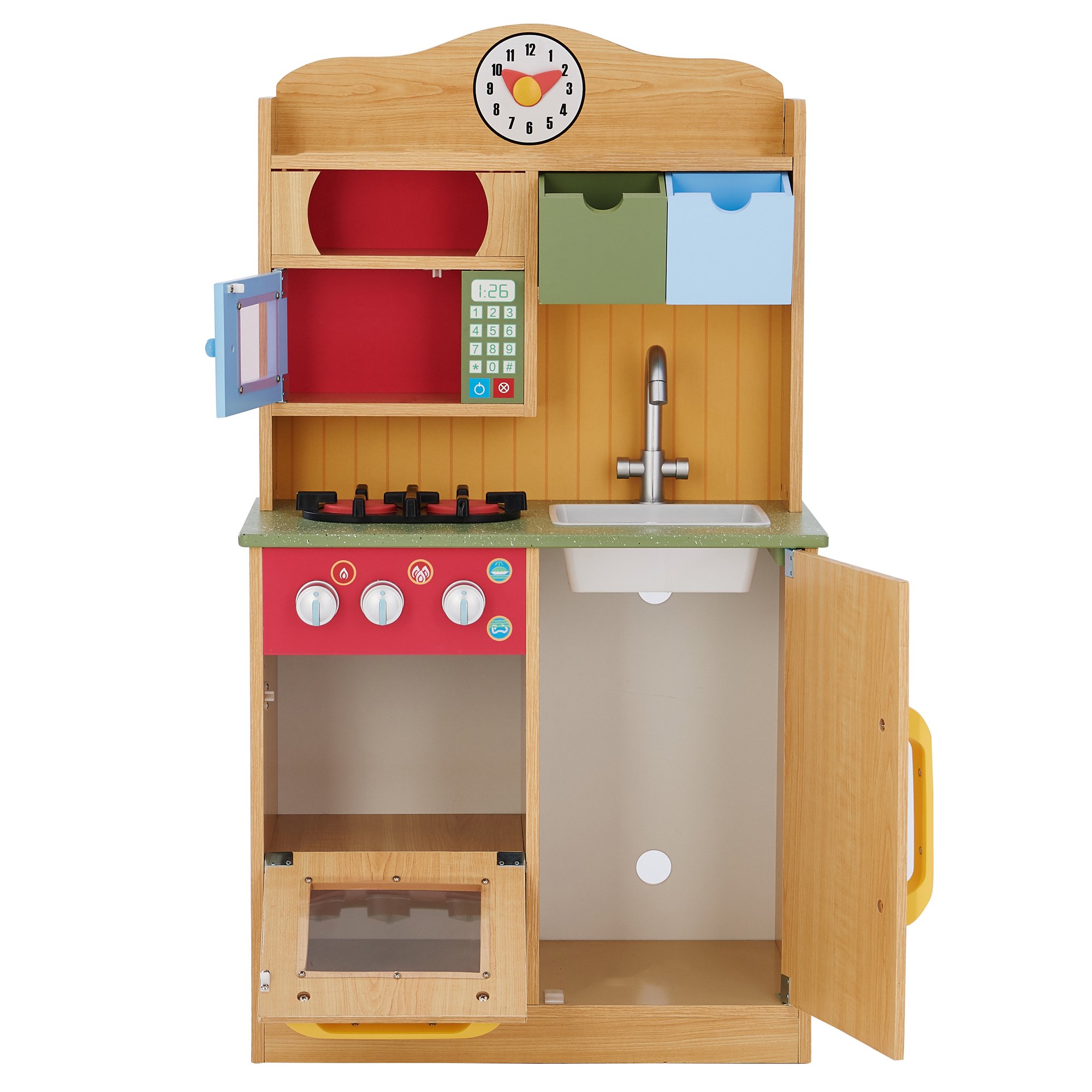 Teamson Kids - Little Chef Florence Classic Play Kitchen， Wood Grain