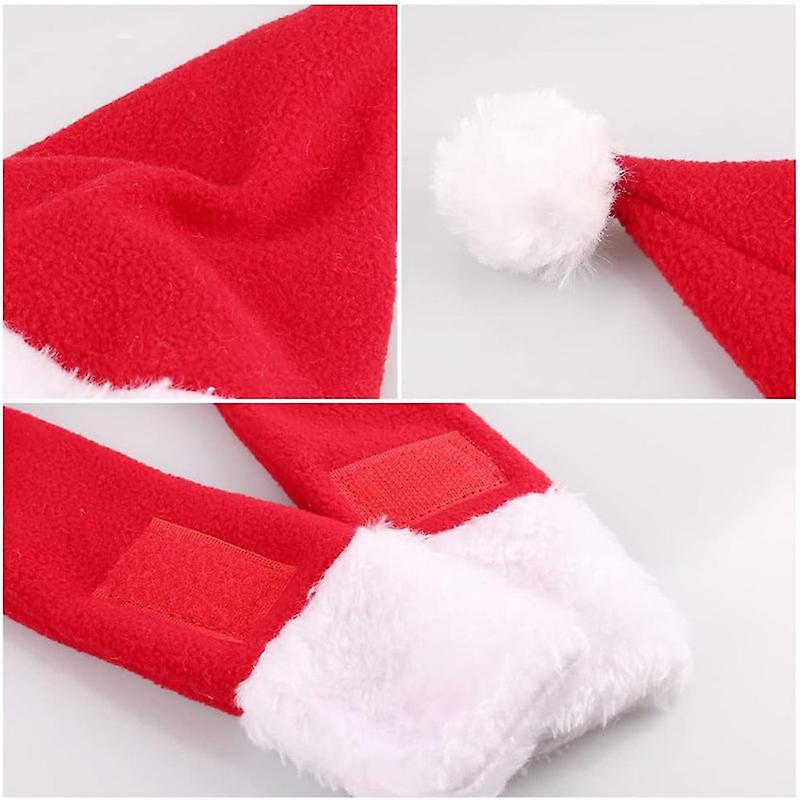 2Pcs Christmas Cat Costume with Santa Hat and Scarf for Pet Kitten Puppy