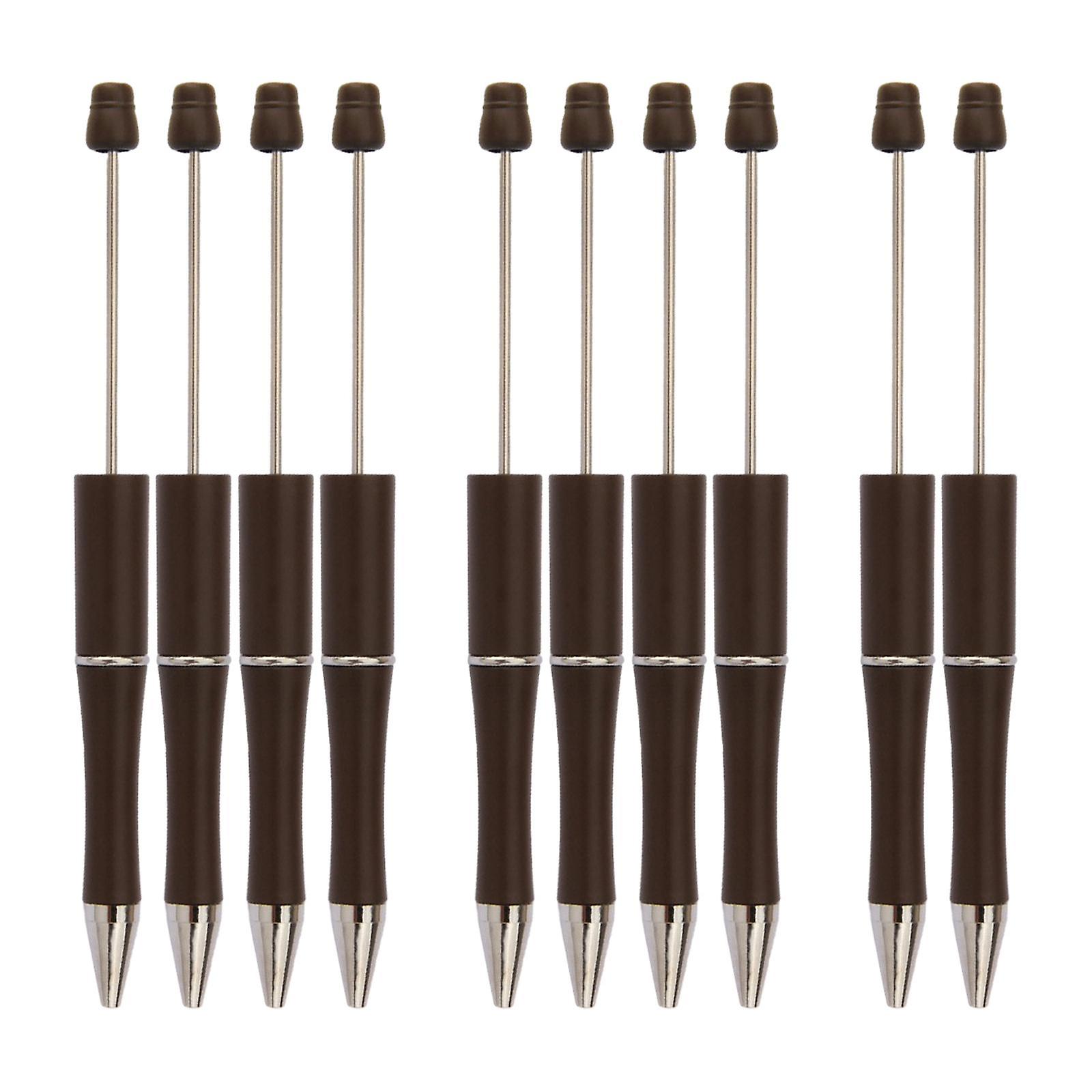 10 Pieces Beaded Pen Diy Crafting Pens For Diy Pen Kits Gift Supplies School Brown
