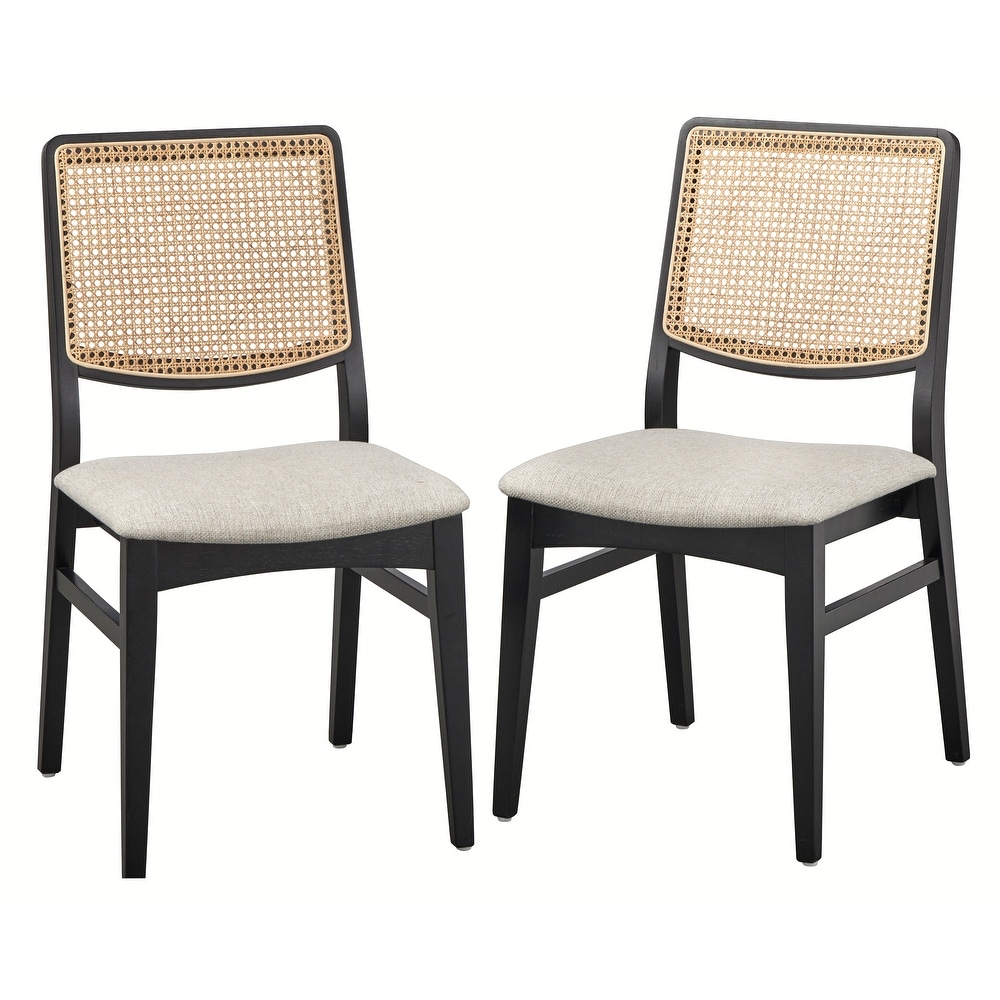 Lifestorey Gilcrest Cane Dining Chairs (Set of 2)