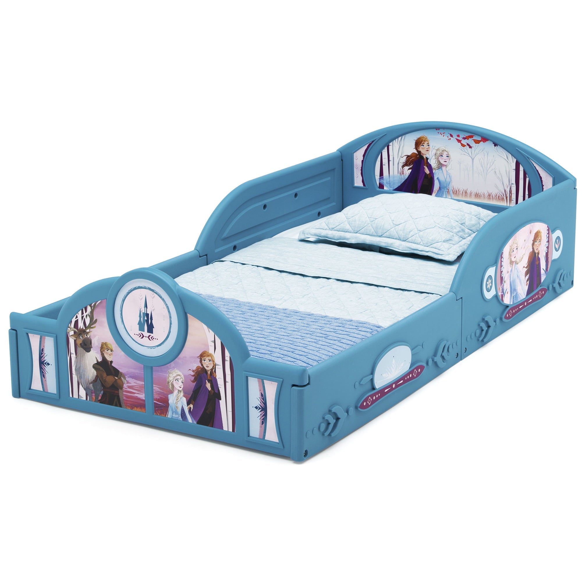 Disney Frozen II Plastic Sleep and Play Toddler Bed by Delta Children