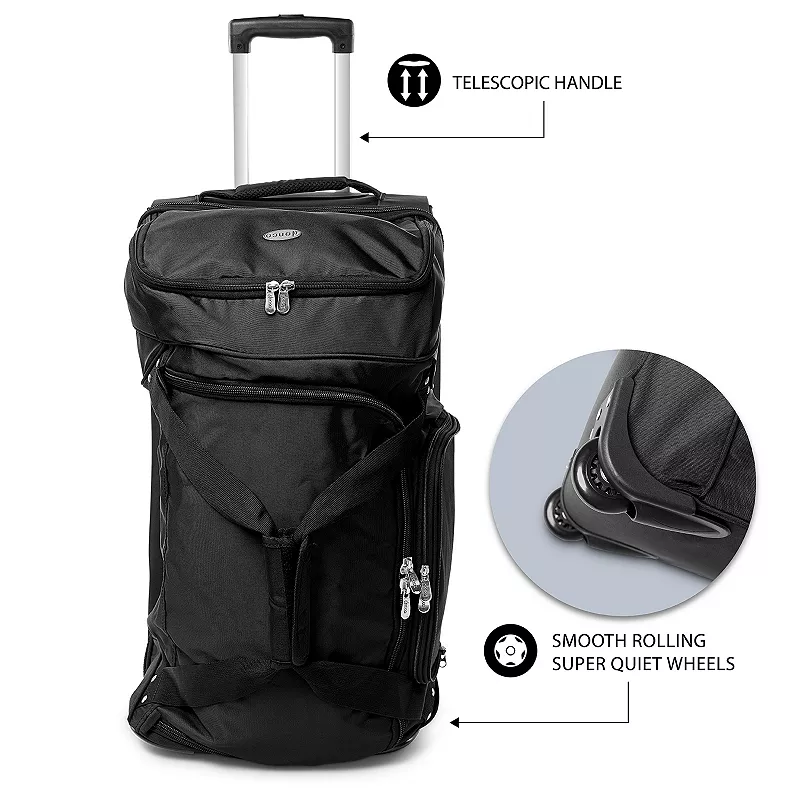 Oakland Raiders 27-in. Wheeled Drop-Bottom Duffel Bag