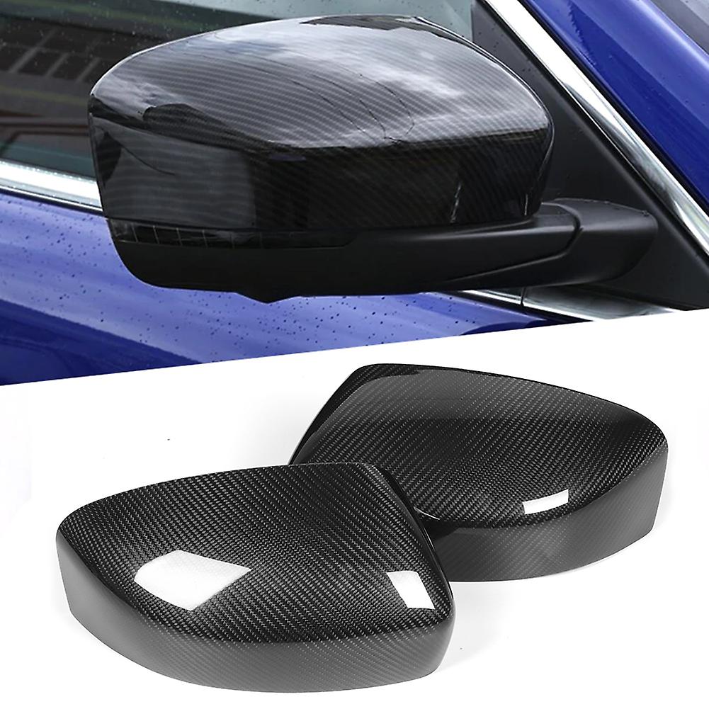 Pair Dry Carbon Fiber Rearview Reversing Mirror Cover Decor Fit For Maserati Levante 2017-2020