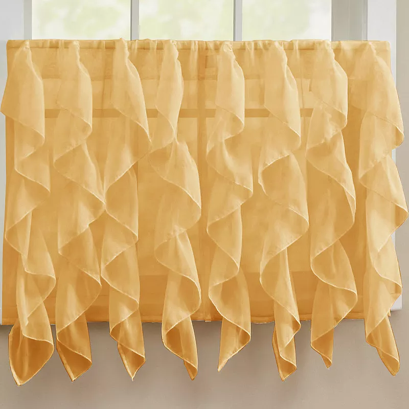 Sweet Home Sweet Home Collection Sheer Voile Vertical Ruffle Valence