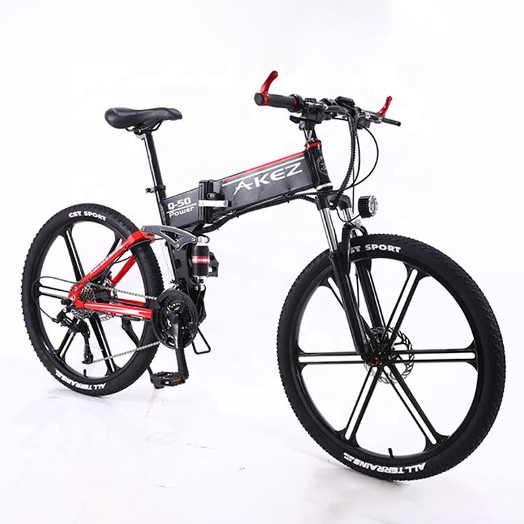 Hot selling 36V 350W wheel size 26 inch 12 blade rim e cycling aluminum alloy built in folding frame electric folding bike