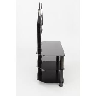 AVF SDCL900BB-A Stand with TV Mount for TVs up to 65 in. Black Glass Black Legs SDCL900BB-A