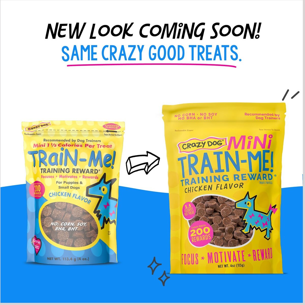 Crazy Dog Train-Me! Minis Chicken Flavor Dog Treats