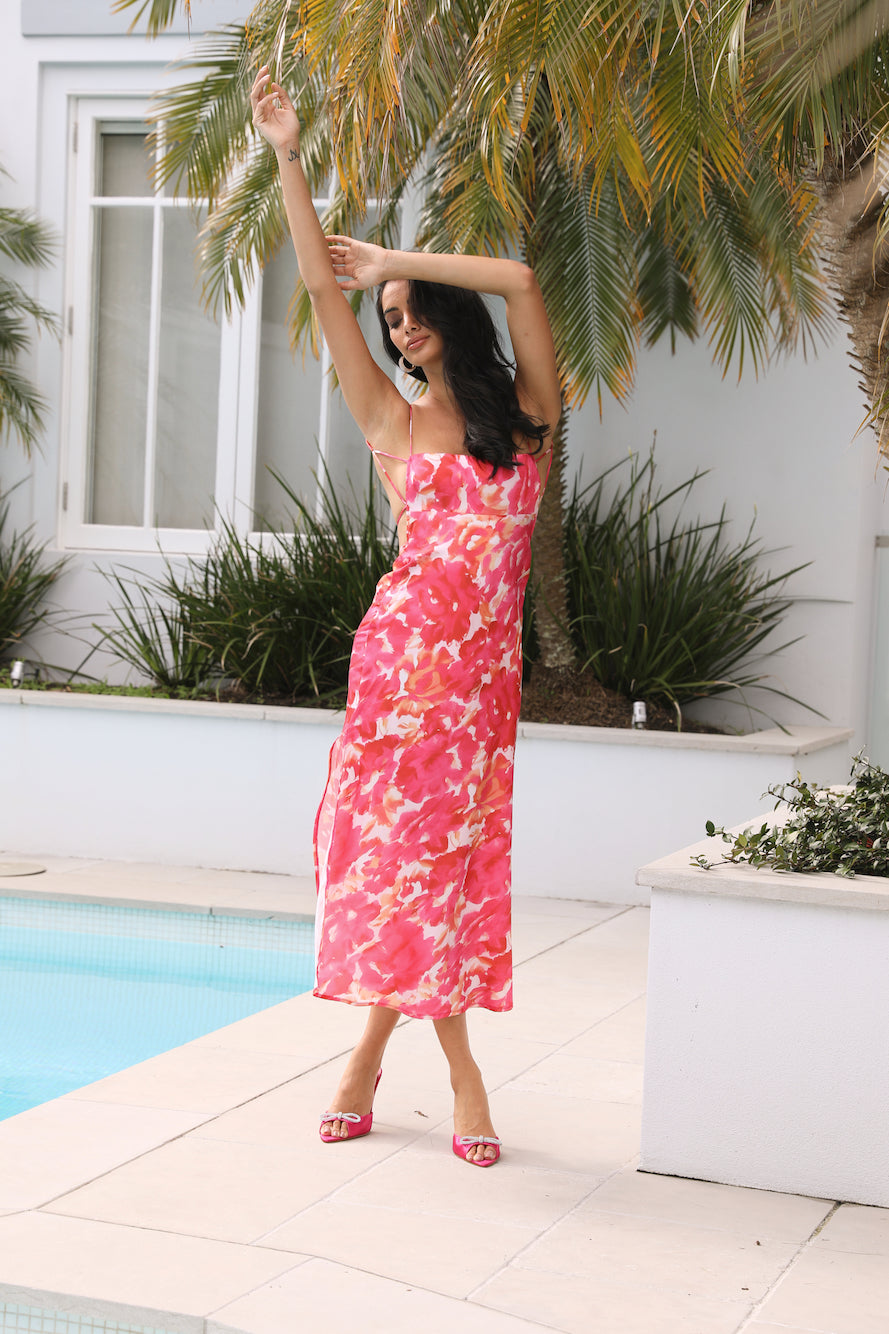 Freedom Is Here Midi Dress Pink